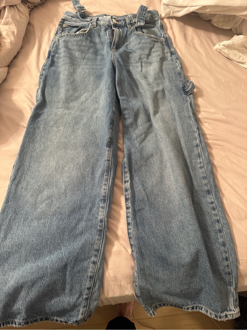 Garage Light Blue Wide Leg Flare Jeans